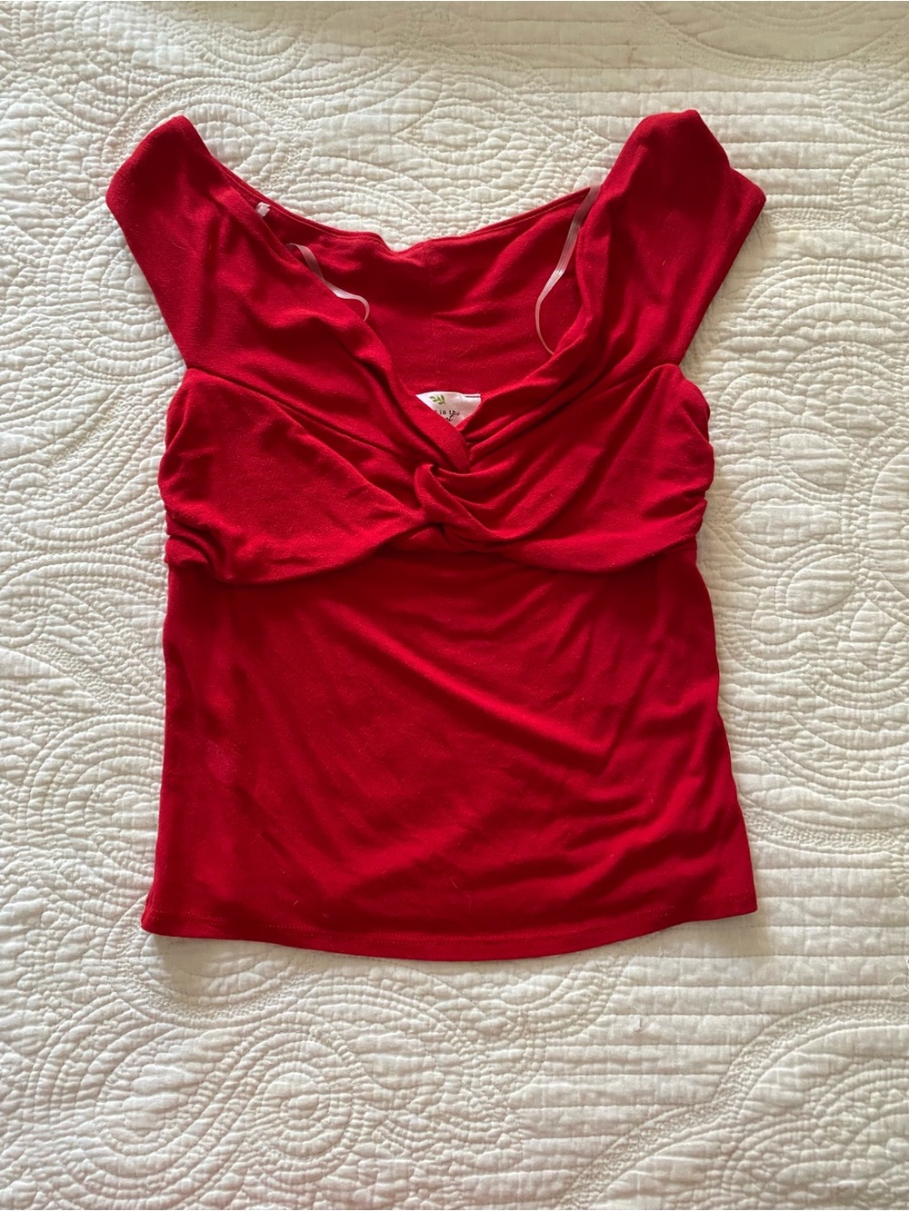 Women's Twist-Front Red Tank Top